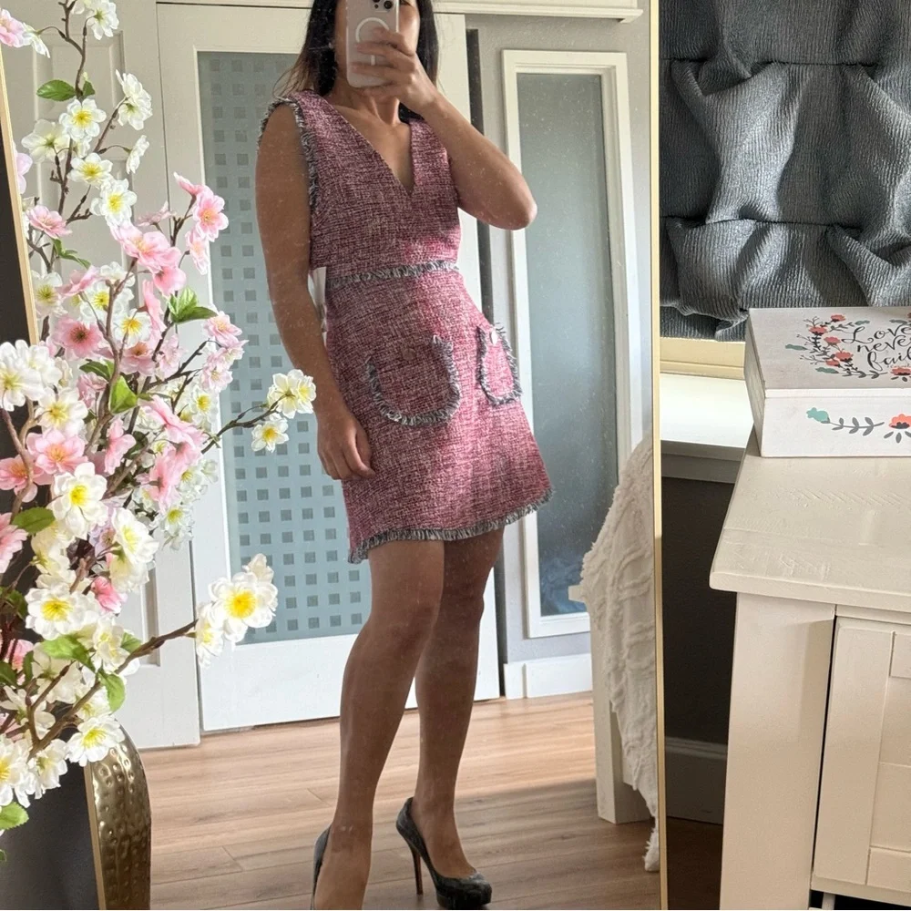 NWT Zara Tweed Mini Dress - Picture 2 of 9